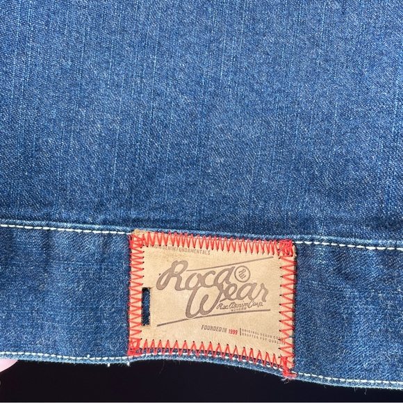 Rocawear Red Embroidered Denim Jacket - Picture 3 of 6